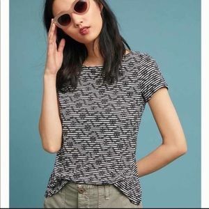 ANTHRO Bennett Embroidered striped top size Medium